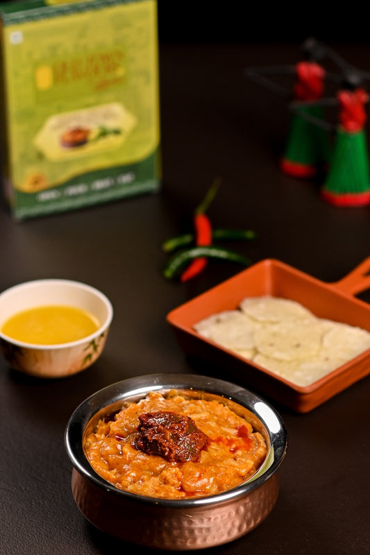 Pappu Avakai Annam (Spicy Andhra Daal Rice)