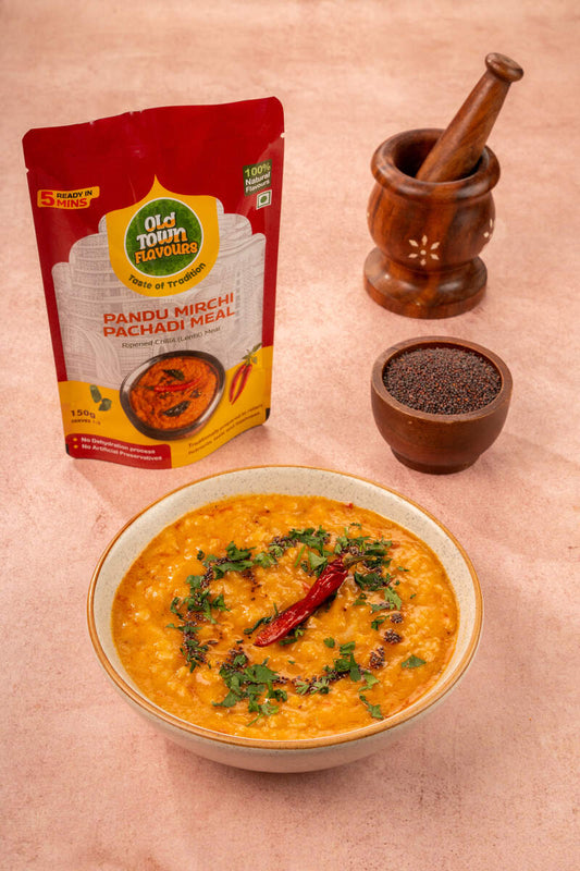 Pandu Mirchi Pachadi Meal